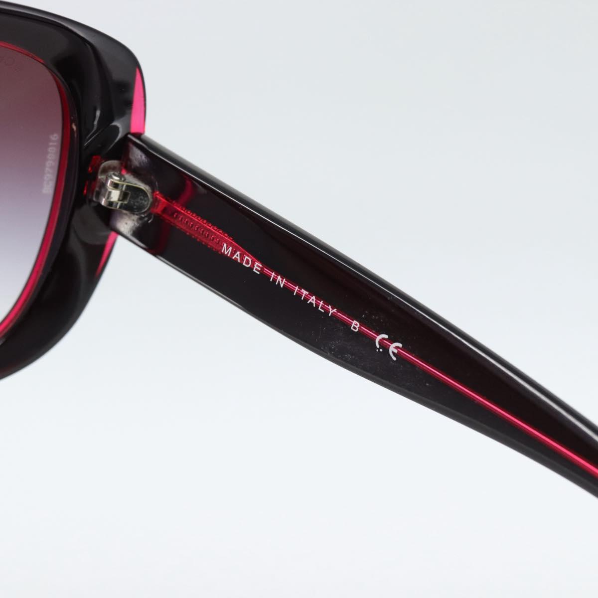 CHANEL COCO Mark Sunglasses Plastic Red CC Auth 186282M