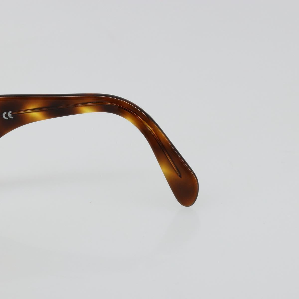 CHANEL COCO Mark Sunglasses plastic Brown CC Auth 186283
