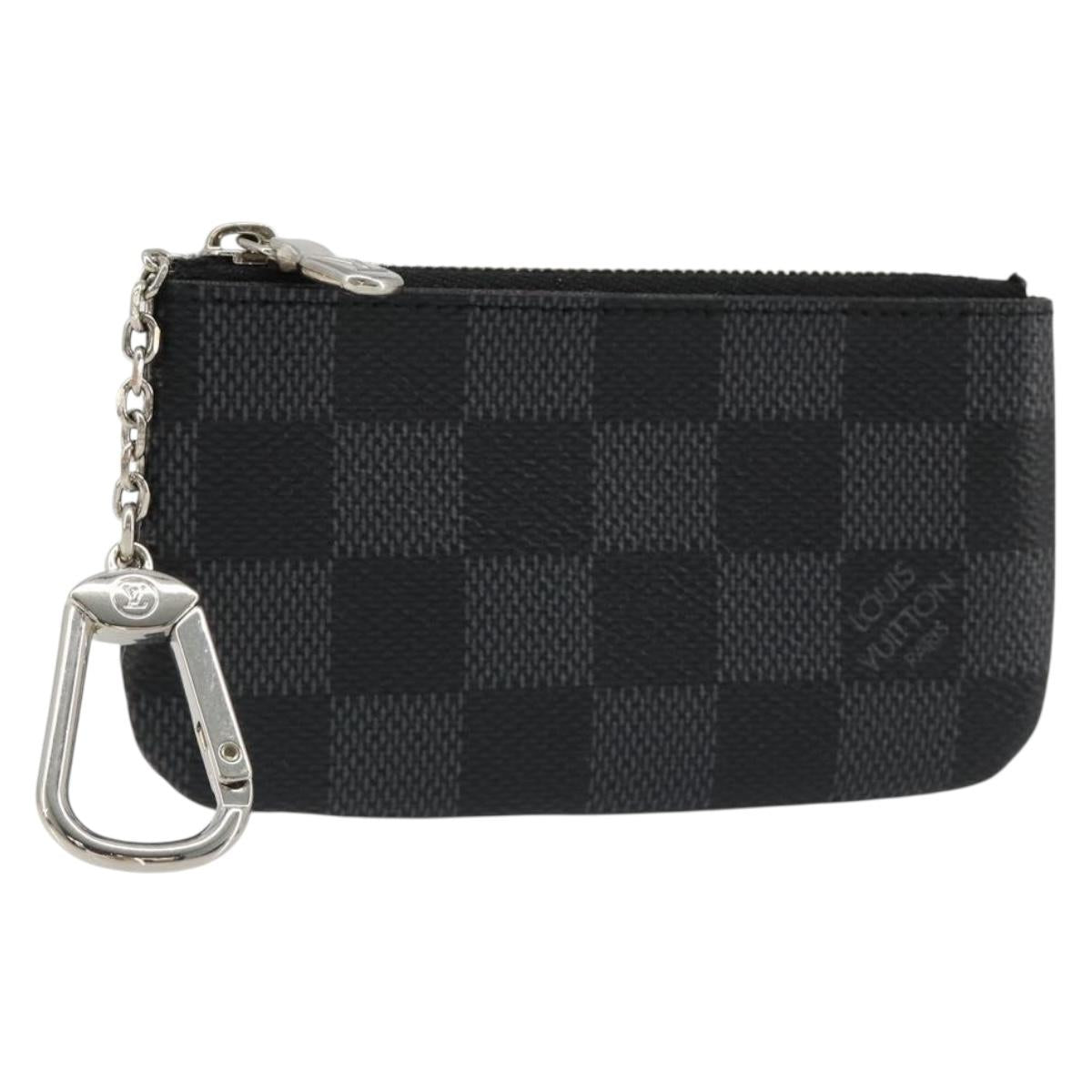 LOUIS VUITTON Damier Graphite Pochette Cles Coin Purse N61235 LV Auth 186286V