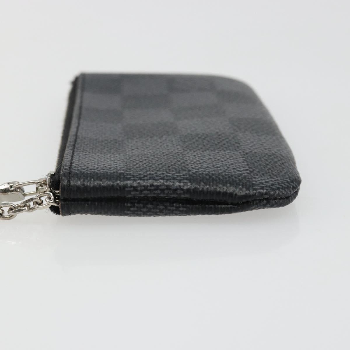 LOUIS VUITTON Damier Graphite Pochette Cles Coin Purse N61235 LV Auth 186286V