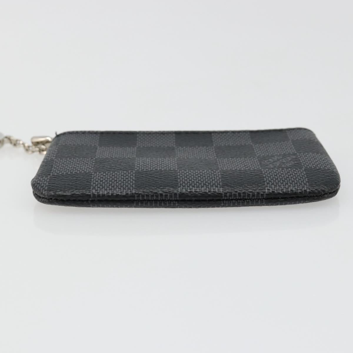 LOUIS VUITTON Damier Graphite Pochette Cles Coin Purse N61235 LV Auth 186286V