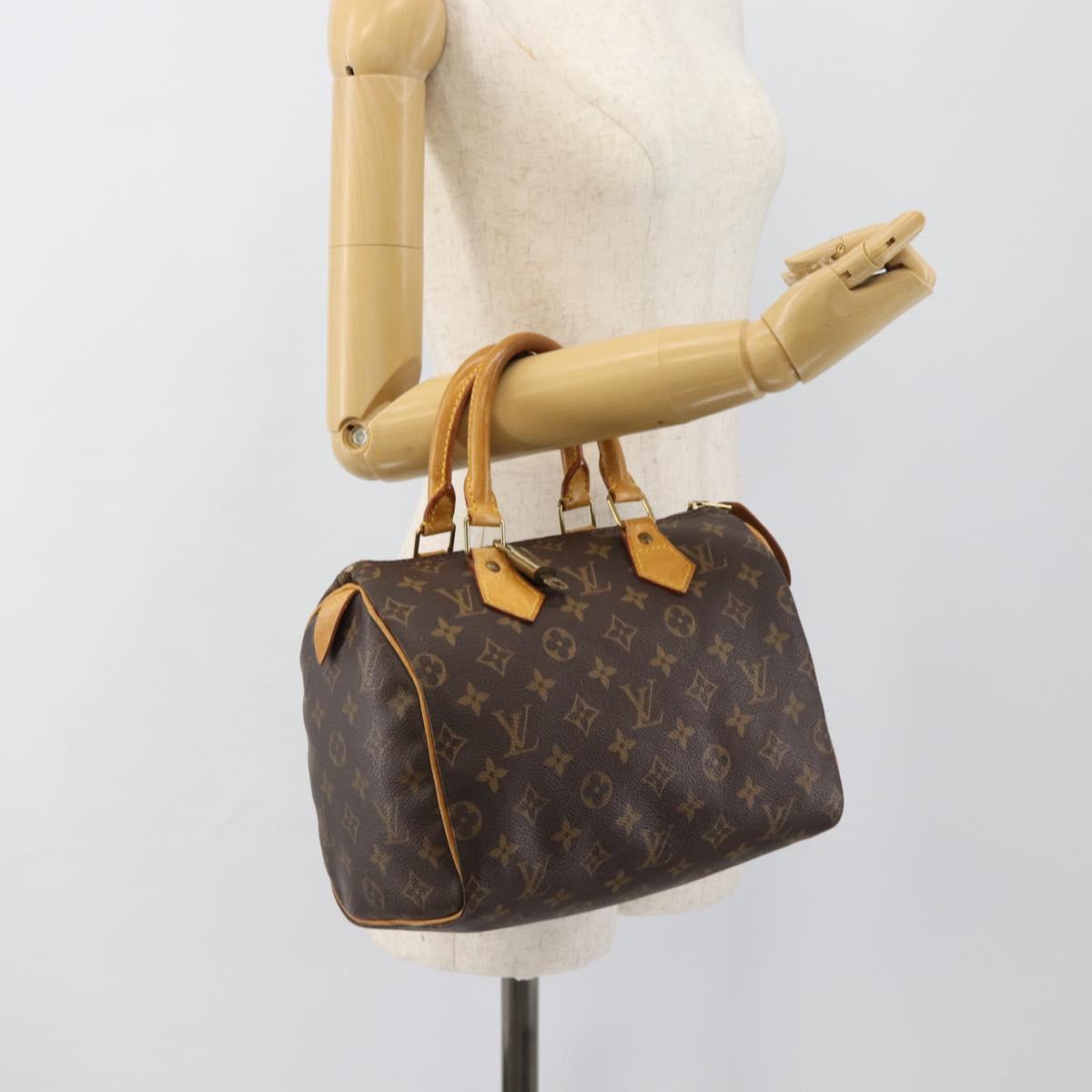 LOUIS VUITTON Monogram Speedy 25 Hand Bag M41528 LV Auth 186287A