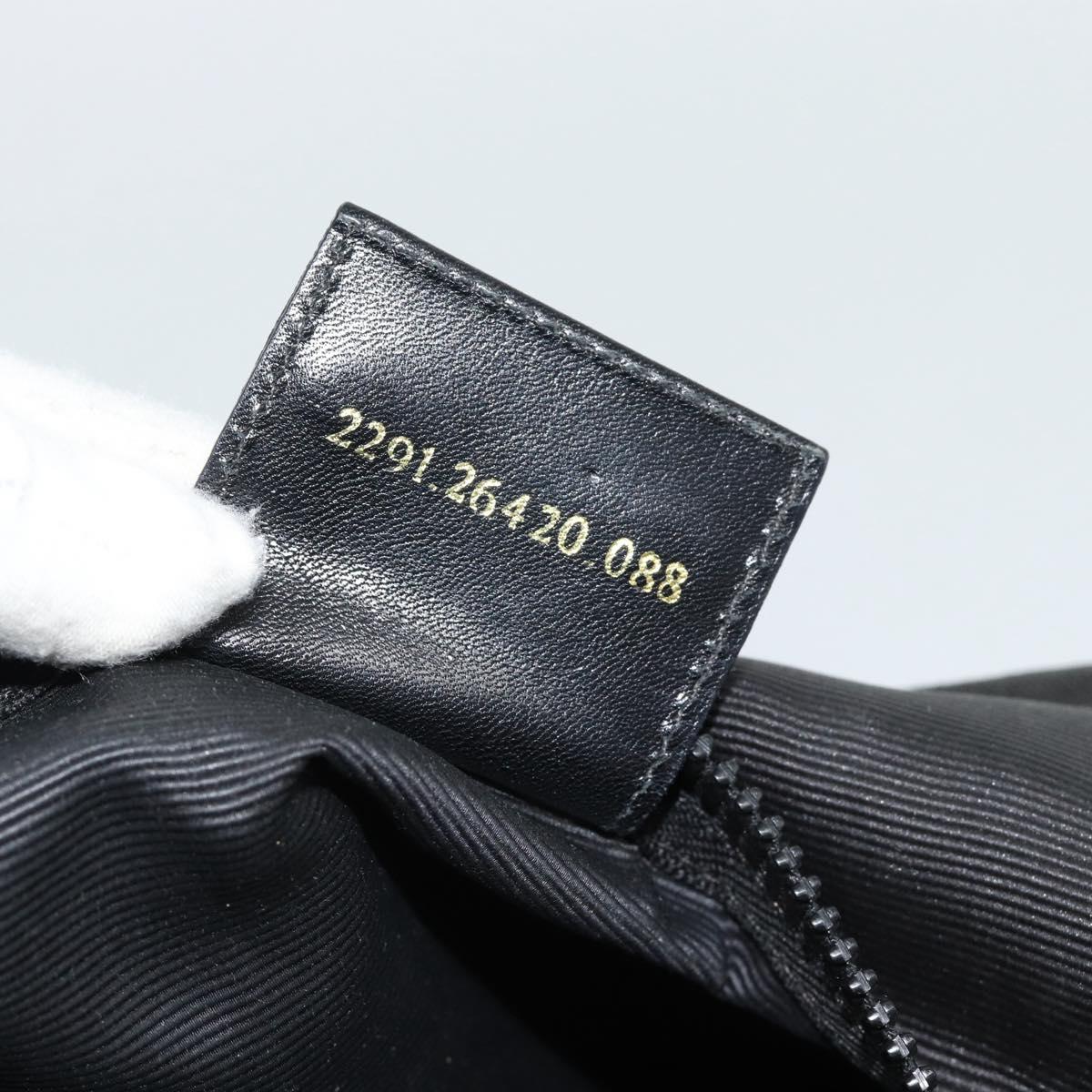 FENDI Hand Bag Canvas 2way Black Gold Auth 186293