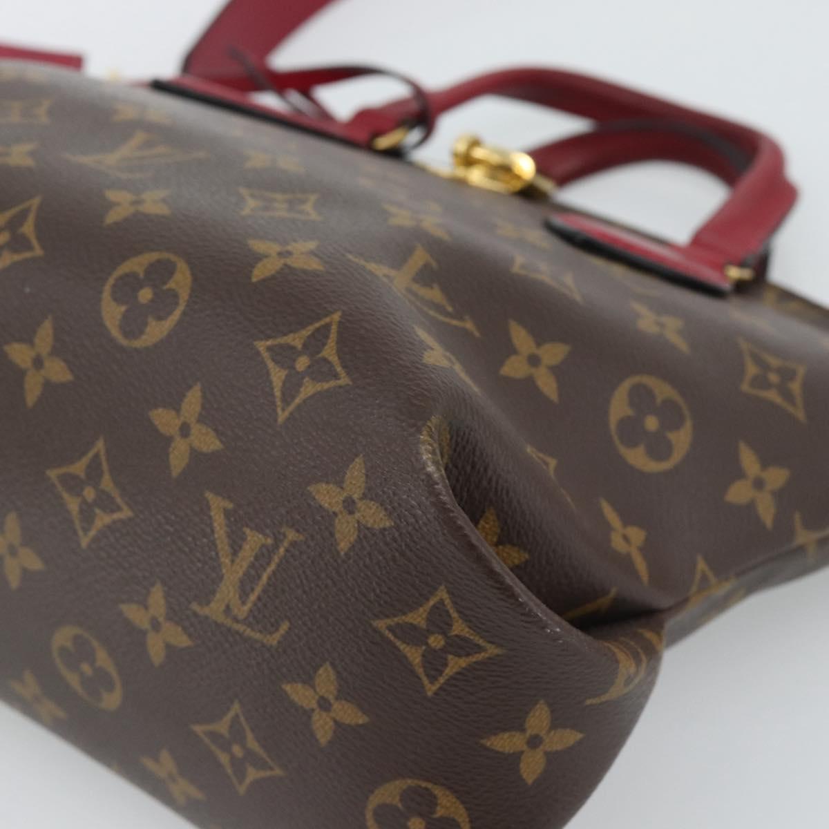 LOUIS VUITTON Monogram Flower Zip Tote PM Tote Bag Fuchsia M44350 Auth 186296A