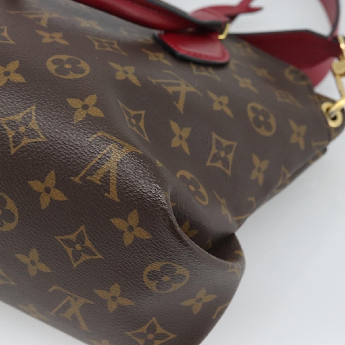 LOUIS VUITTON Monogram Flower Zip Tote PM Tote Bag Fuchsia M44350 Auth 186296A