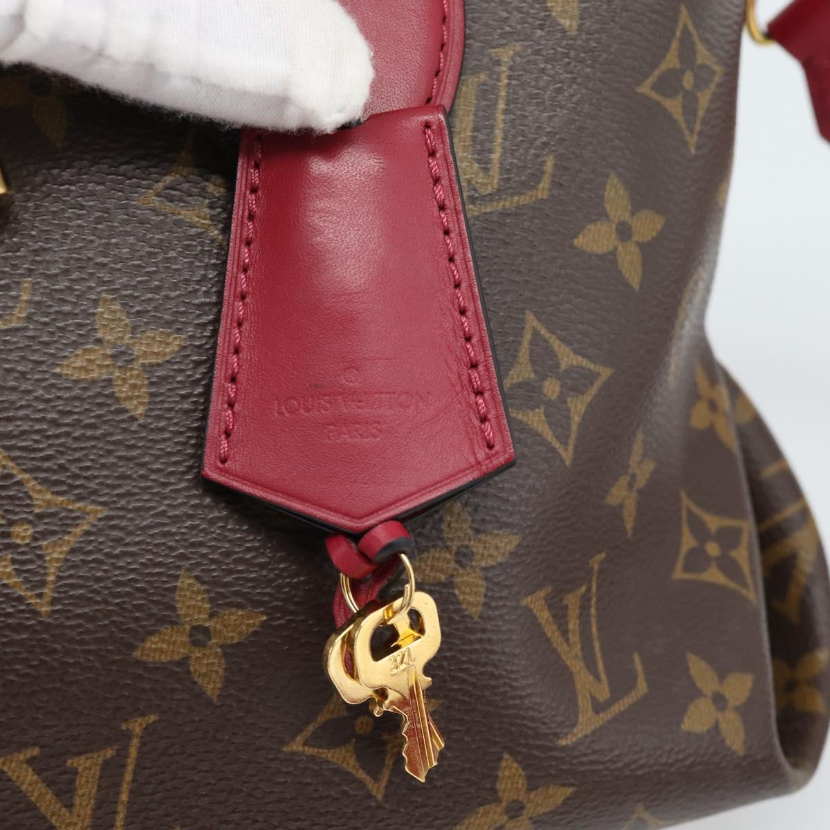 LOUIS VUITTON Monogram Flower Zip Tote PM Tote Bag Fuchsia M44350 Auth 186296A