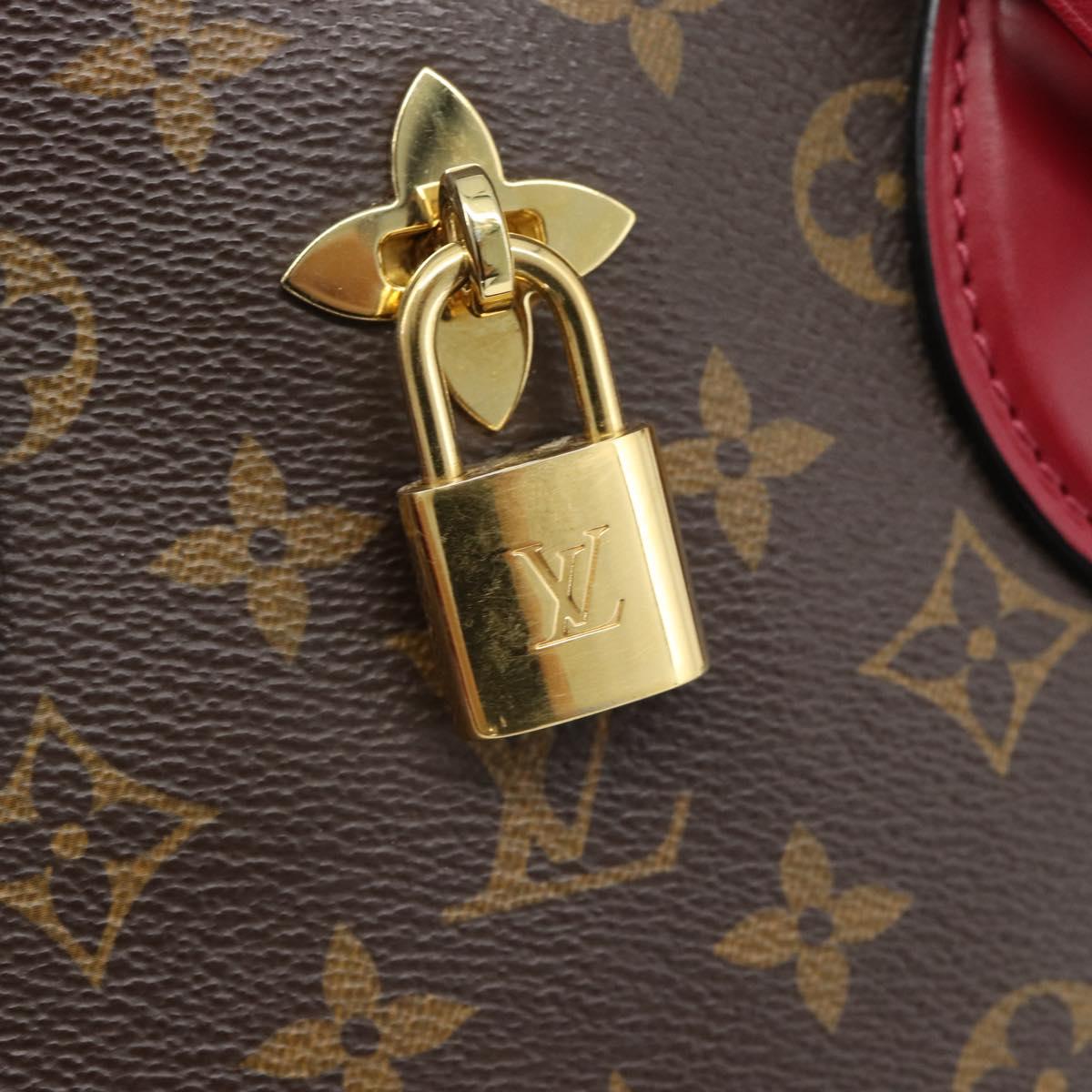 LOUIS VUITTON Monogram Flower Zip Tote PM Tote Bag Fuchsia M44350 Auth 186296A