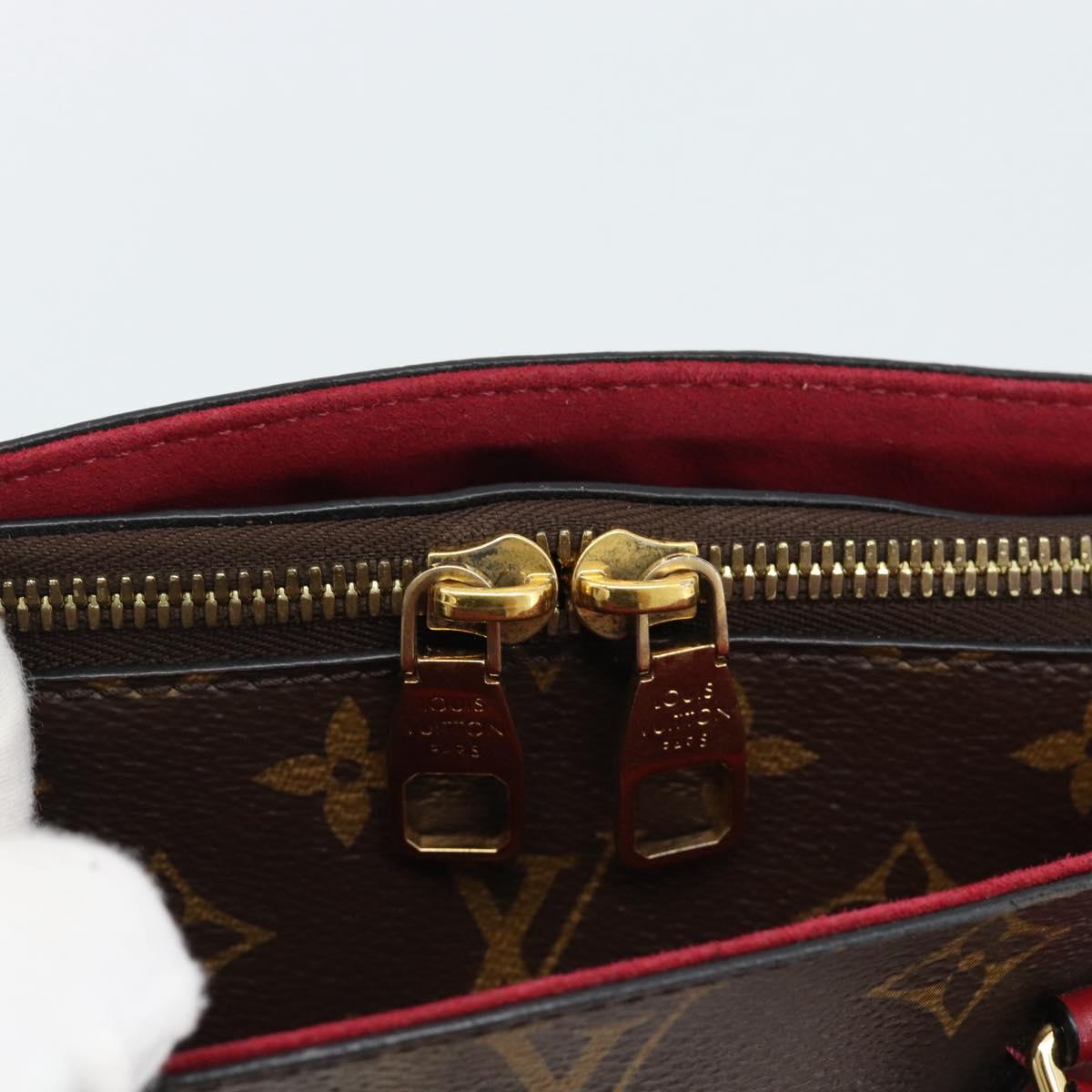 LOUIS VUITTON Monogram Flower Zip Tote PM Tote Bag Fuchsia M44350 Auth 186296A