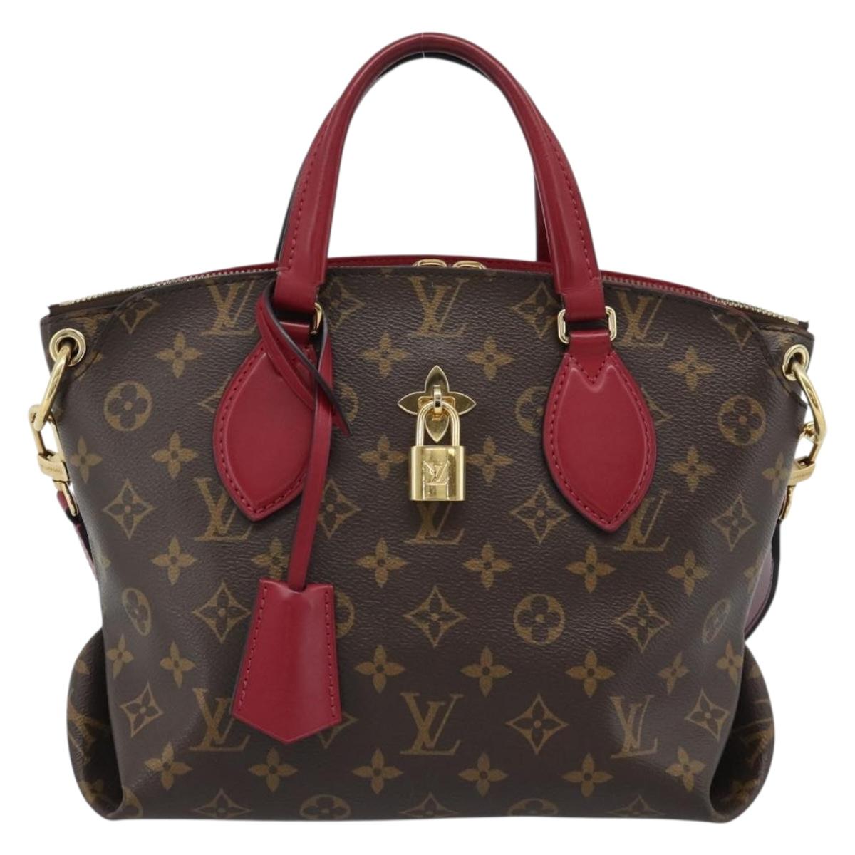 LOUIS VUITTON Monogram Flower Zip Tote PM Tote Bag Fuchsia M44350 Auth 186296A