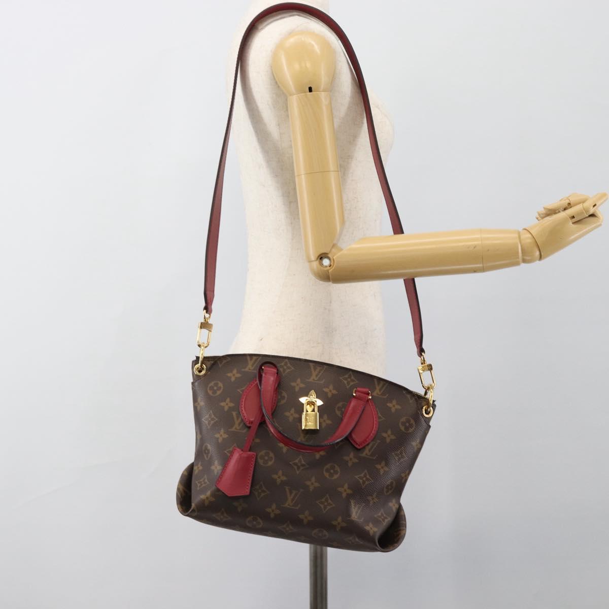 LOUIS VUITTON Monogram Flower Zip Tote PM Tote Bag Fuchsia M44350 Auth 186296A