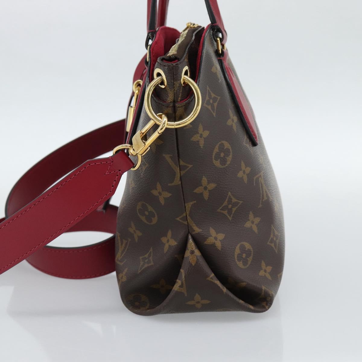 LOUIS VUITTON Monogram Flower Zip Tote PM Tote Bag Fuchsia M44350 Auth 186296A