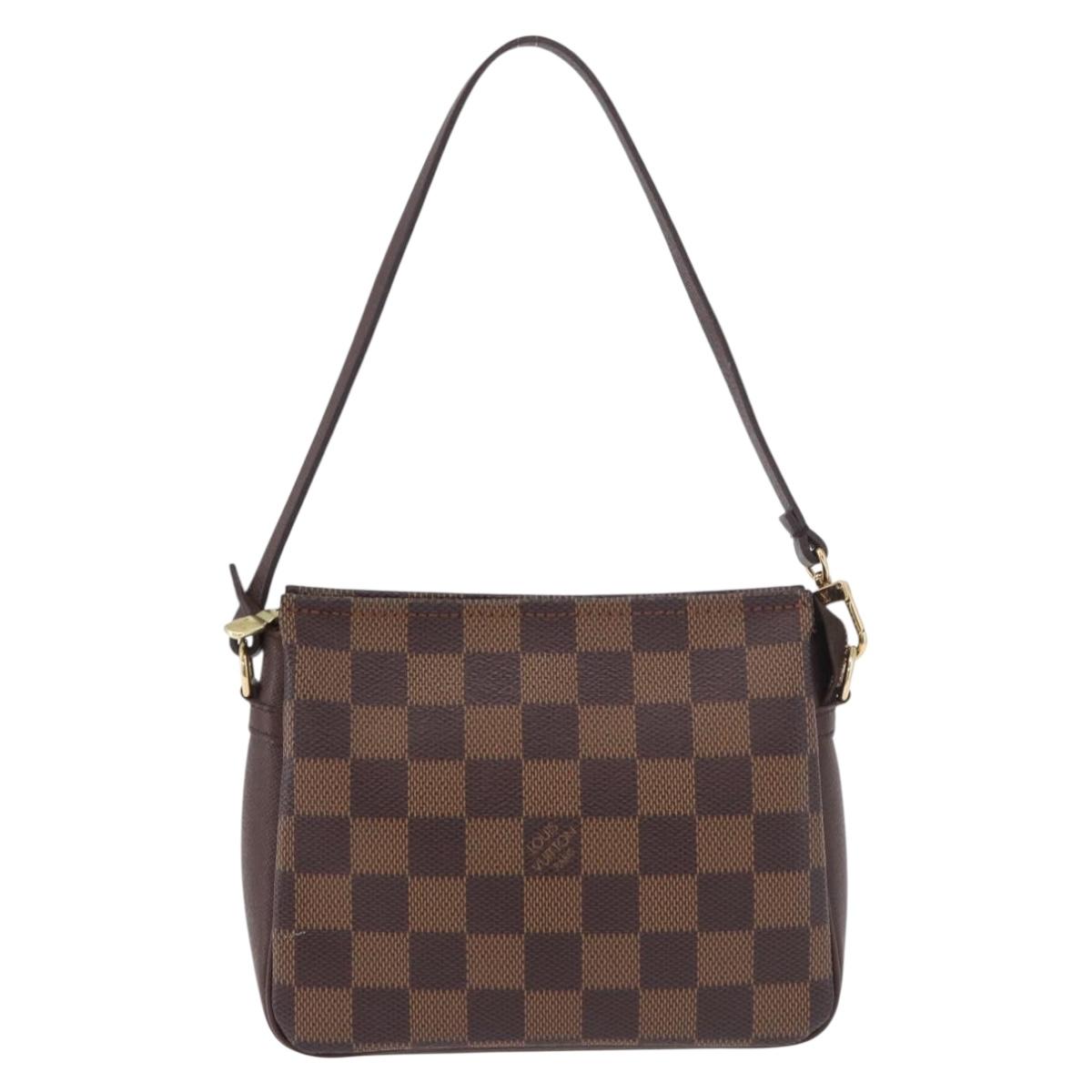 LOUIS VUITTON Damier Ebene Trousse Makeup Pouch N51982 LV Auth 186298V