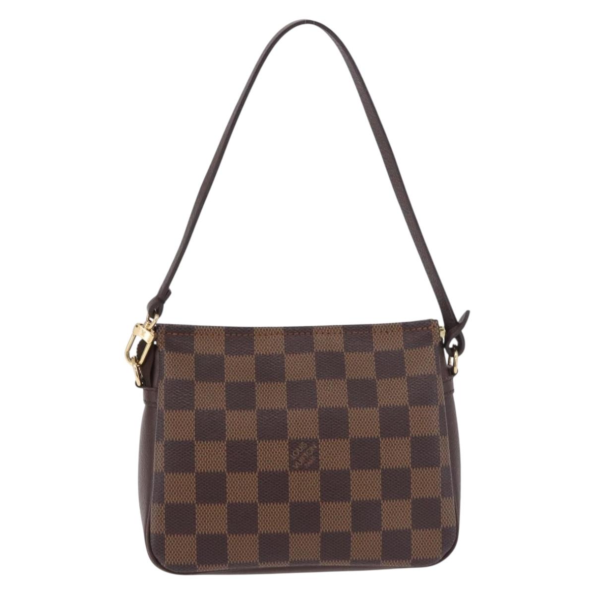LOUIS VUITTON Damier Ebene Trousse Makeup Pouch N51982 LV Auth 186298V