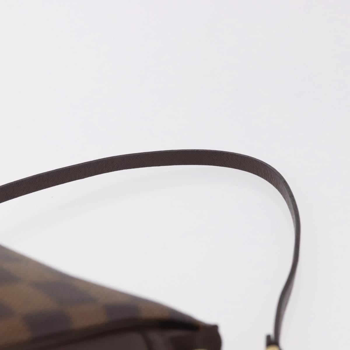 LOUIS VUITTON Damier Ebene Trousse Makeup Pouch N51982 LV Auth 186298V