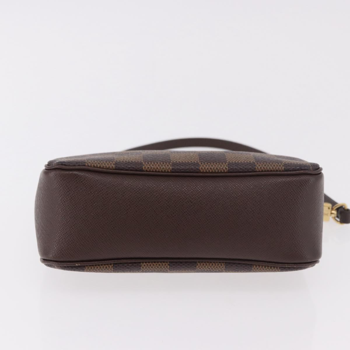 LOUIS VUITTON Damier Ebene Trousse Makeup Pouch N51982 LV Auth 186298V