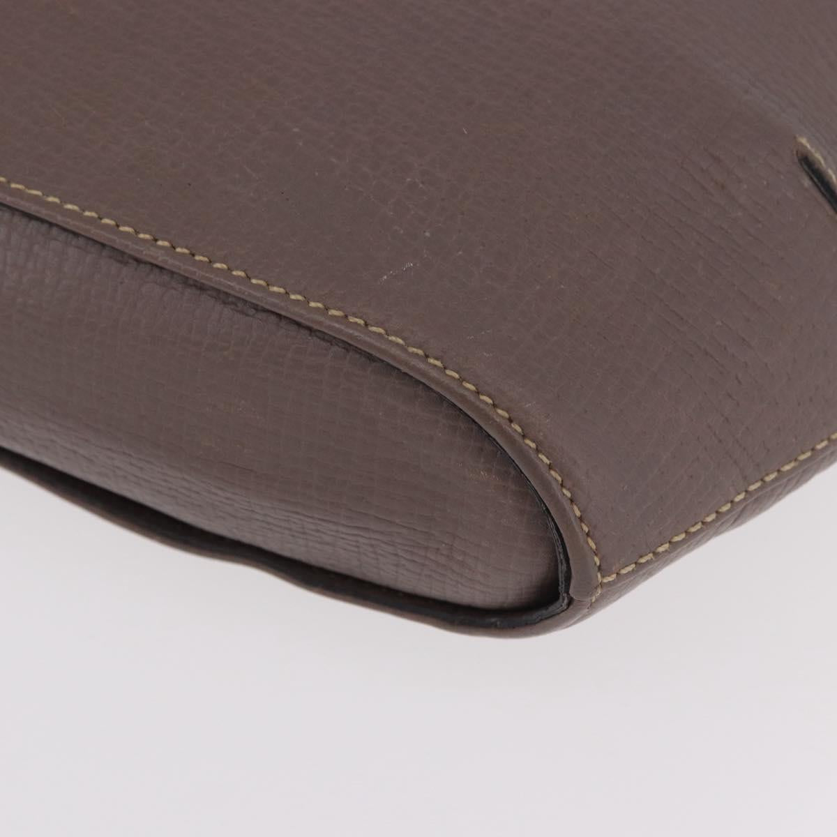 LOEWE Shoulder Bag Leather Purple gray Auth 186309