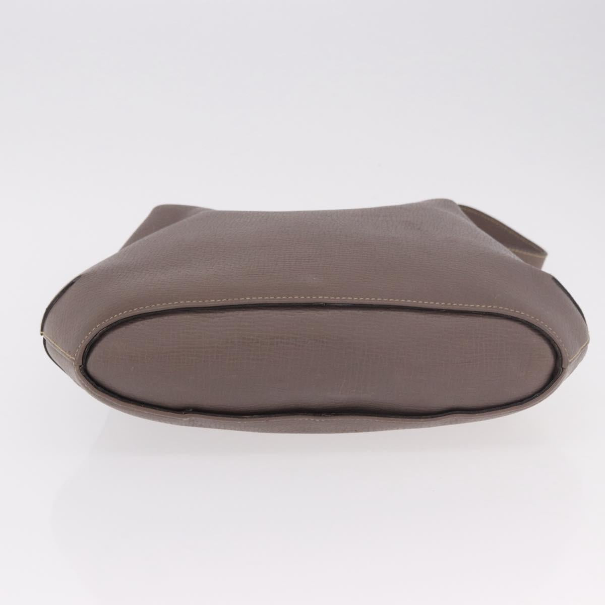 LOEWE Shoulder Bag Leather Purple gray Auth 186309