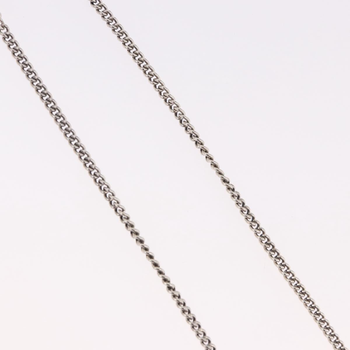 BALENCIAGA BB Icon Necklace metal Silver tone Auth 186316A