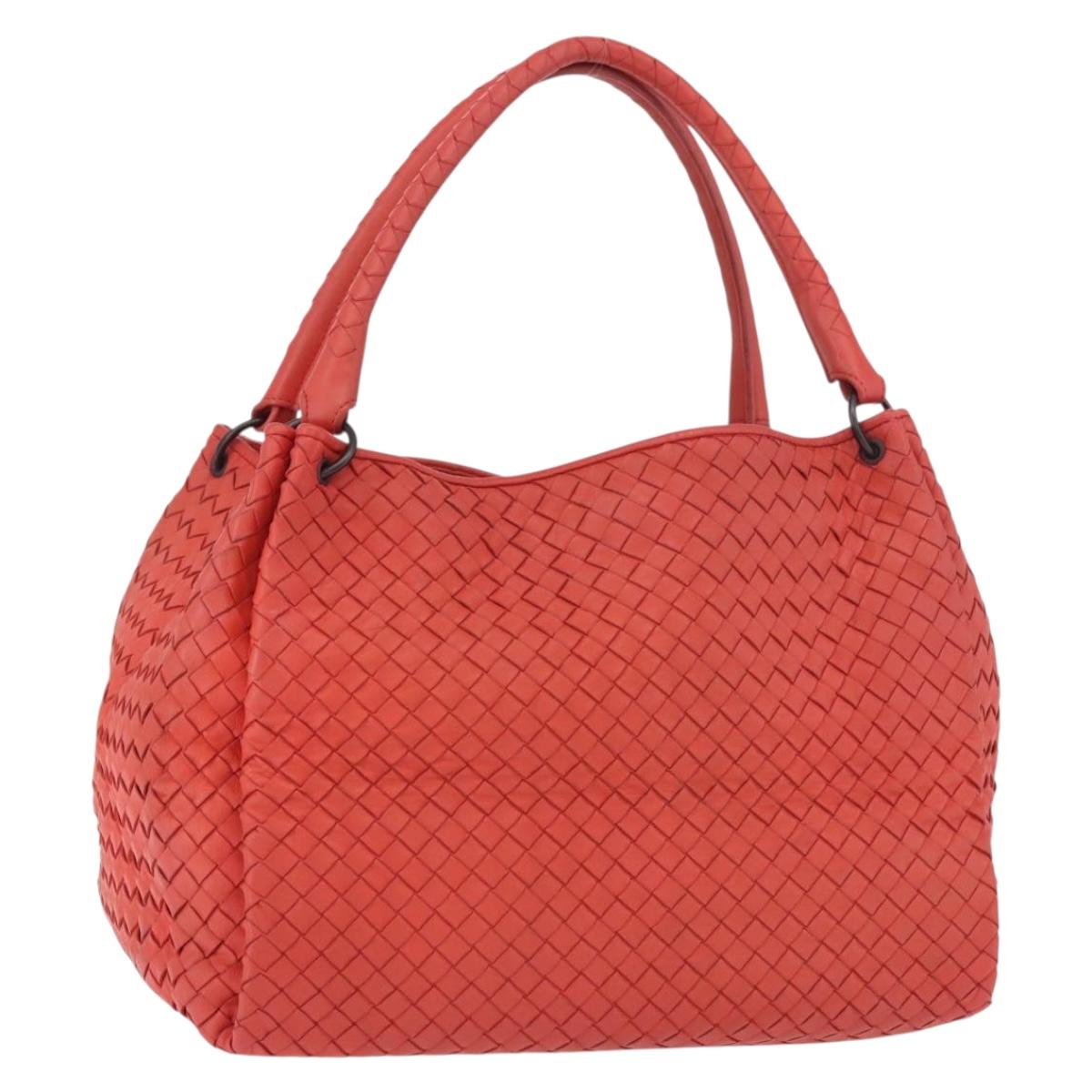 BOTTEGA VENETA INTRECCIATO Tote Bag Leather Red 222322 Auth 186324A