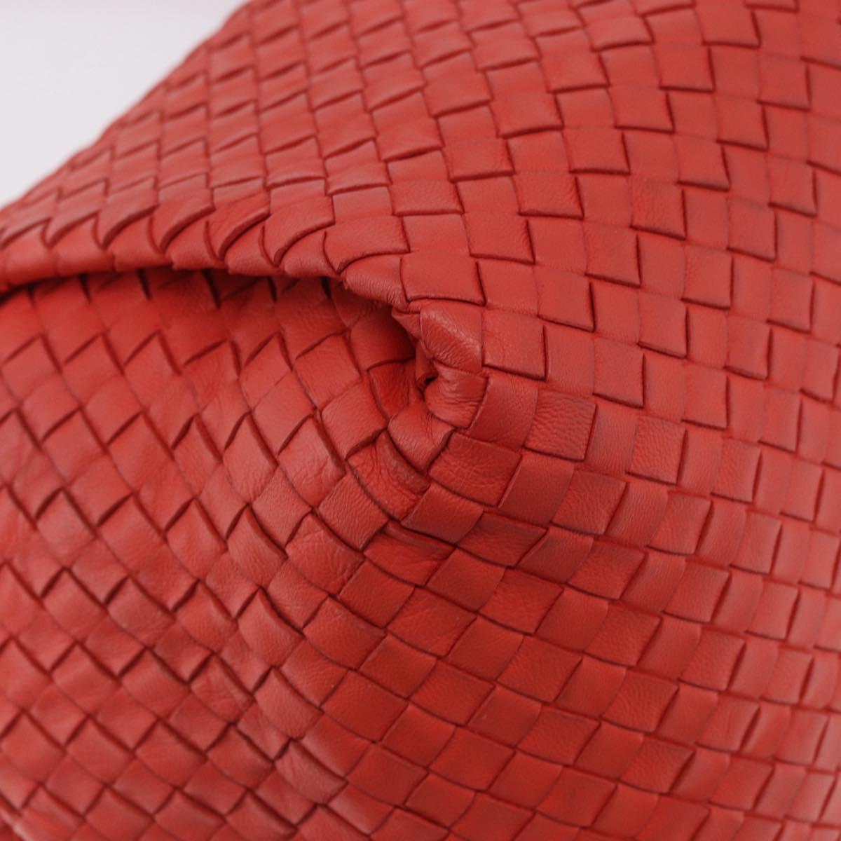 BOTTEGA VENETA INTRECCIATO Tote Bag Leather Red 222322 Auth 186324A