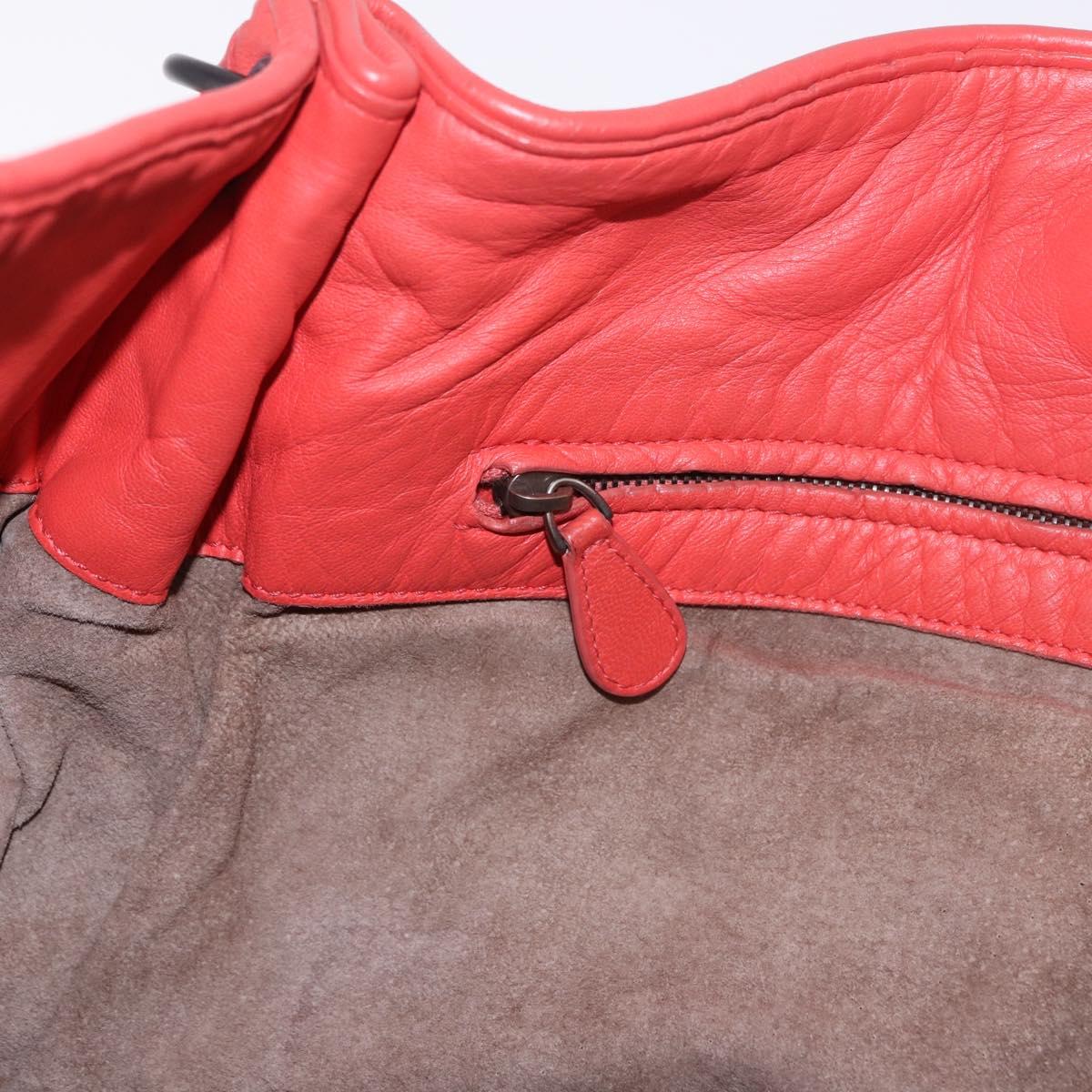BOTTEGA VENETA INTRECCIATO Tote Bag Leather Red 222322 Auth 186324A