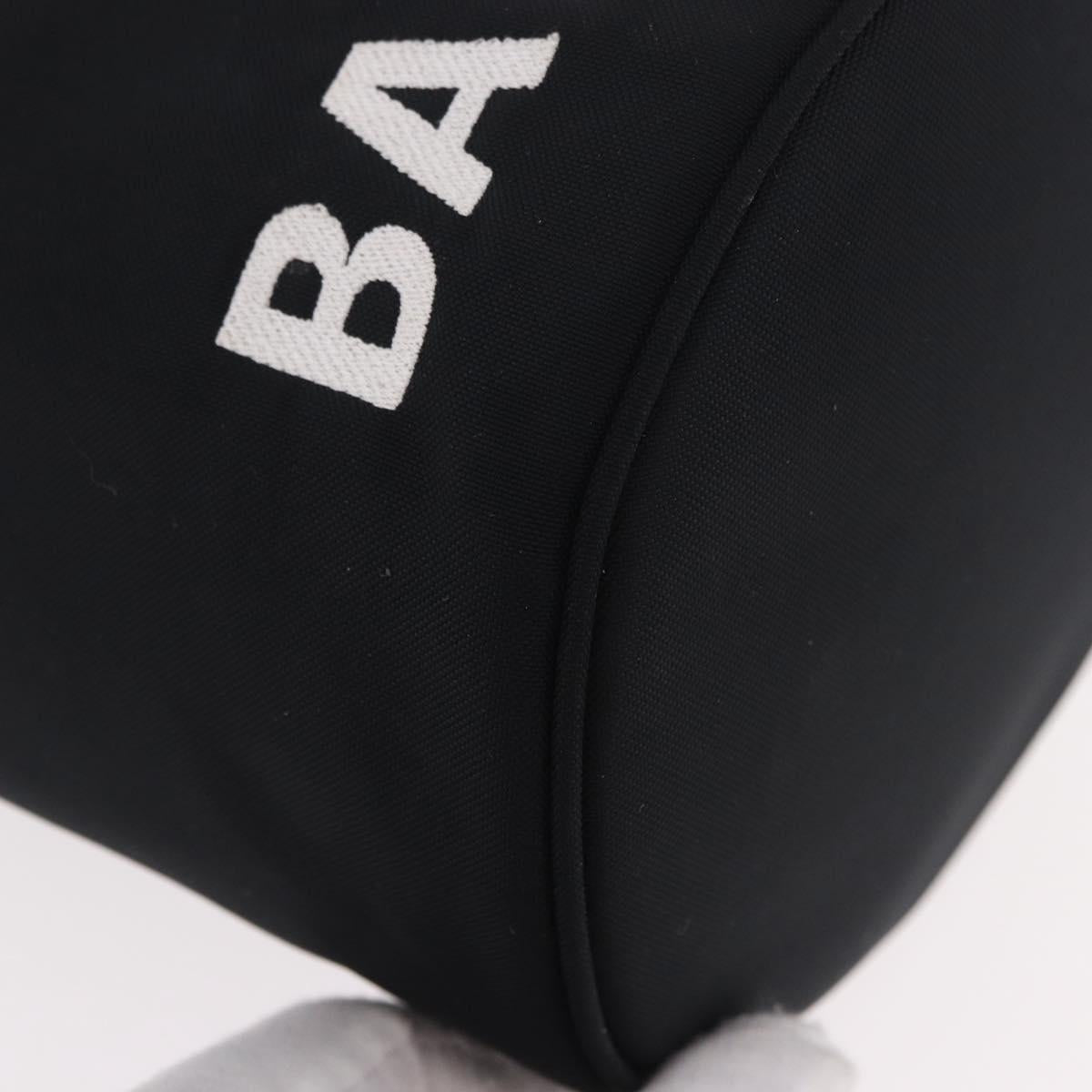 BALENCIAGA Hand Bag Canvas Black Silver 619458 Auth 186329A