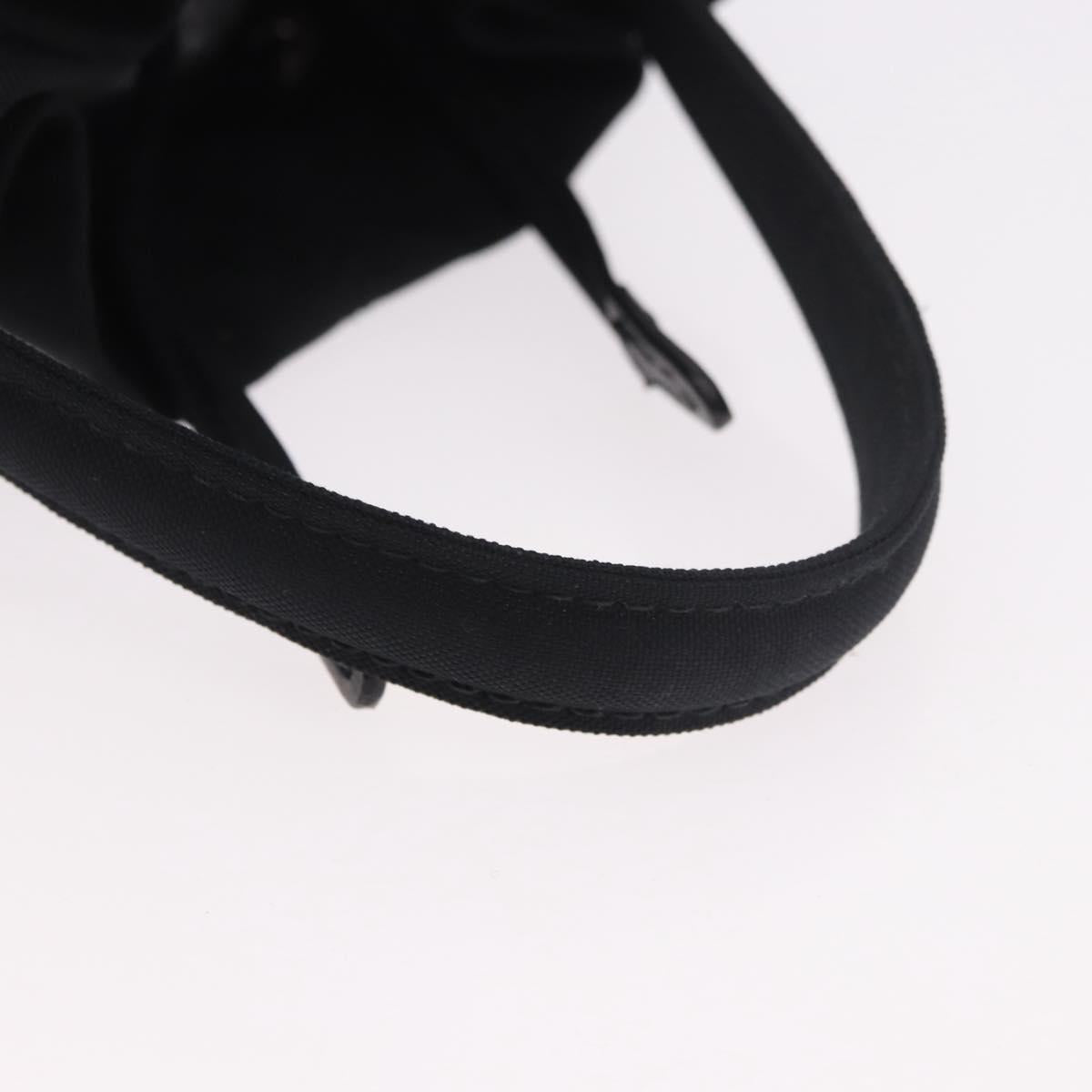 BALENCIAGA Hand Bag Canvas Black Silver 619458 Auth 186329A