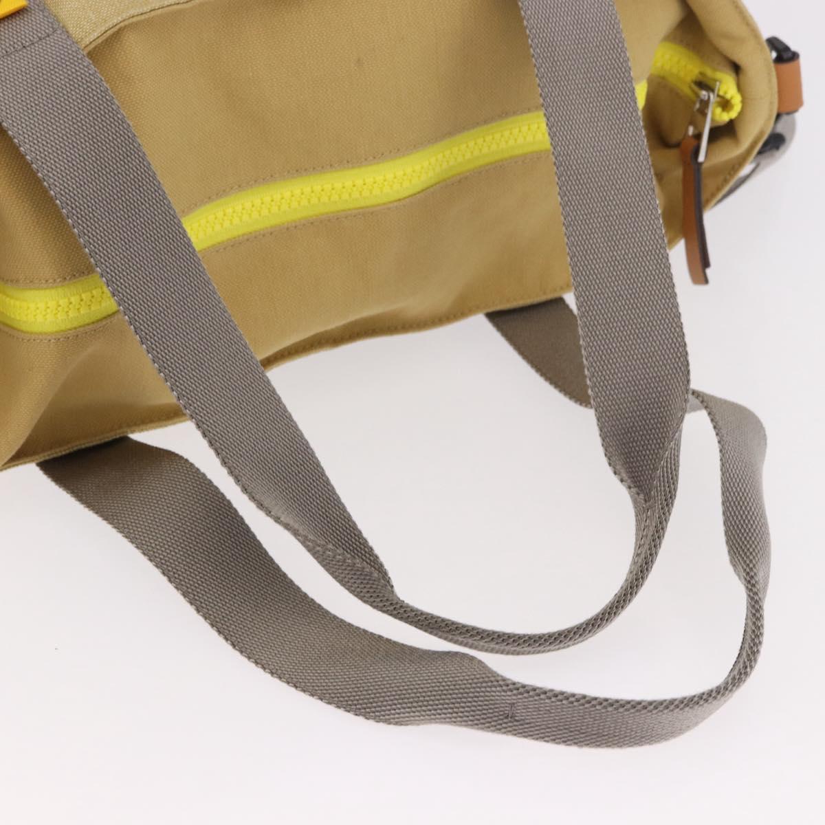 LOEWE Loewe Nature Tote Bag Canvas 2way Beige Silver Auth 186333A