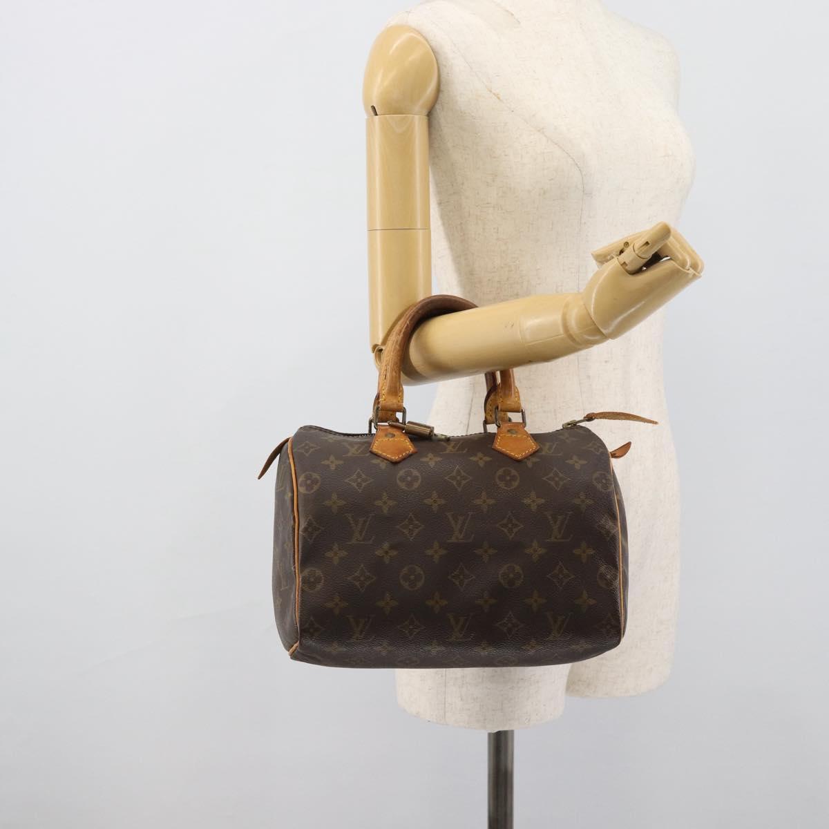 LOUIS VUITTON Monogram Speedy 25 Hand Bag M41528 LV Auth 186344A