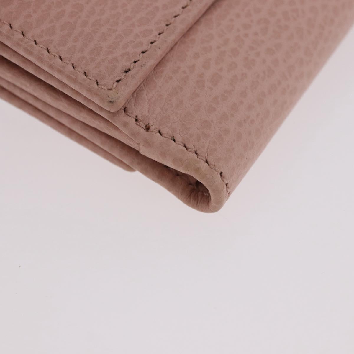 GUCCI GG Marmont Wallet Leather Pink Gold 524672 Auth 186349M