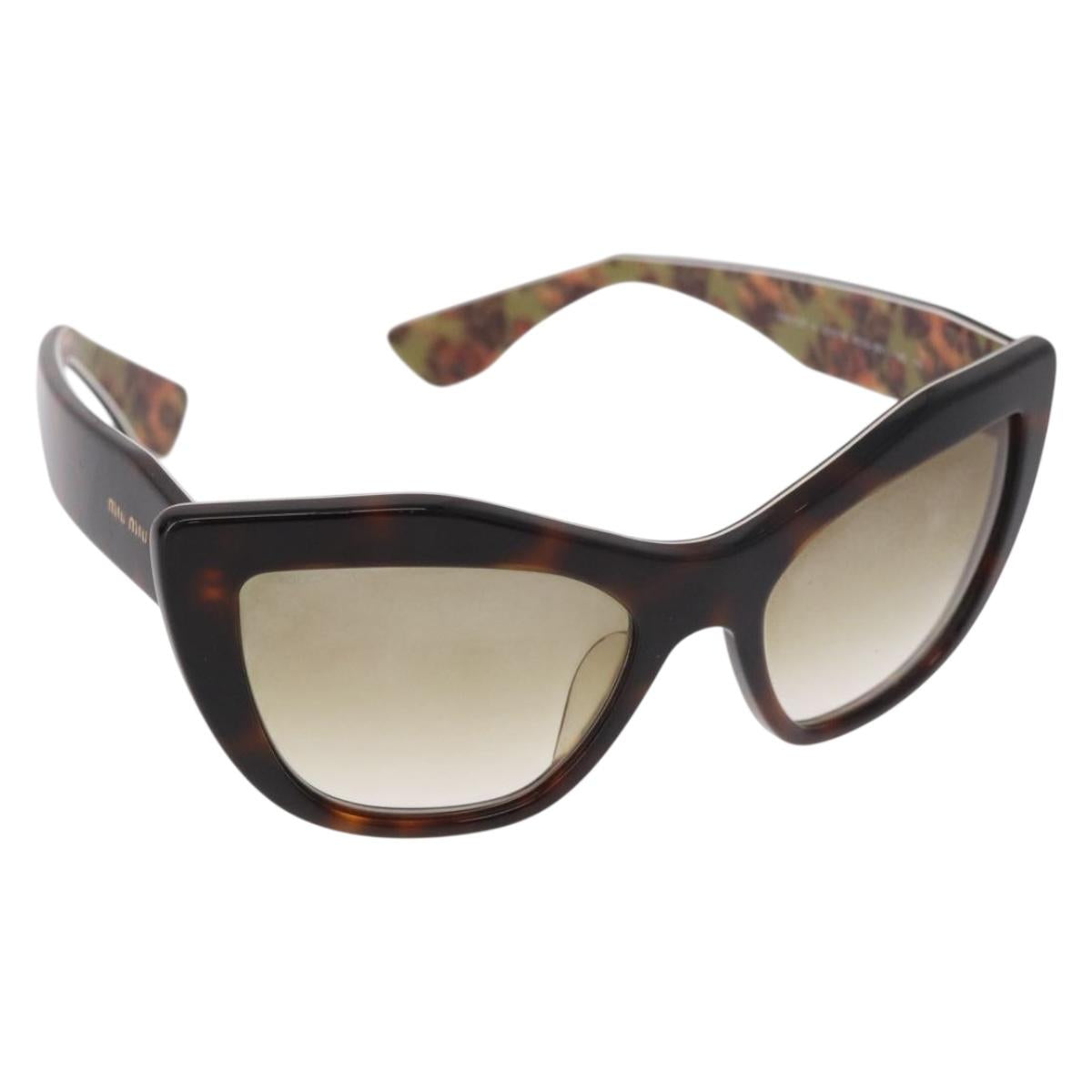 Miu Miu Sunglasses plastic Brown Auth 186352M