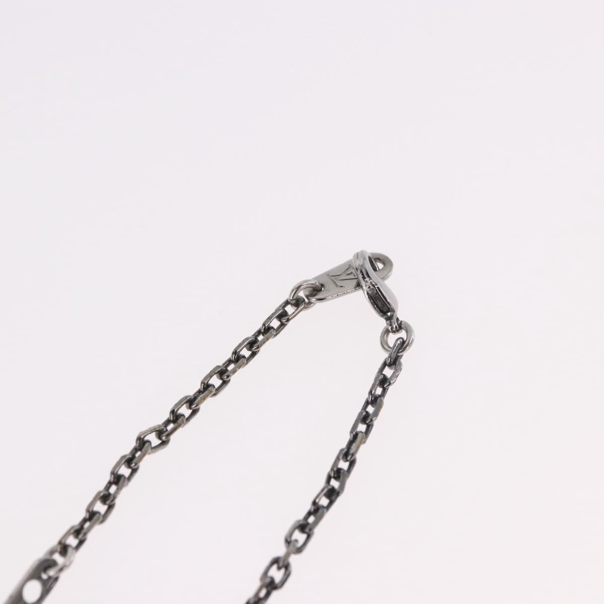LOUIS VUITTON Pendant Valentine Padlock Necklace metal Black M01149 Auth 186353V