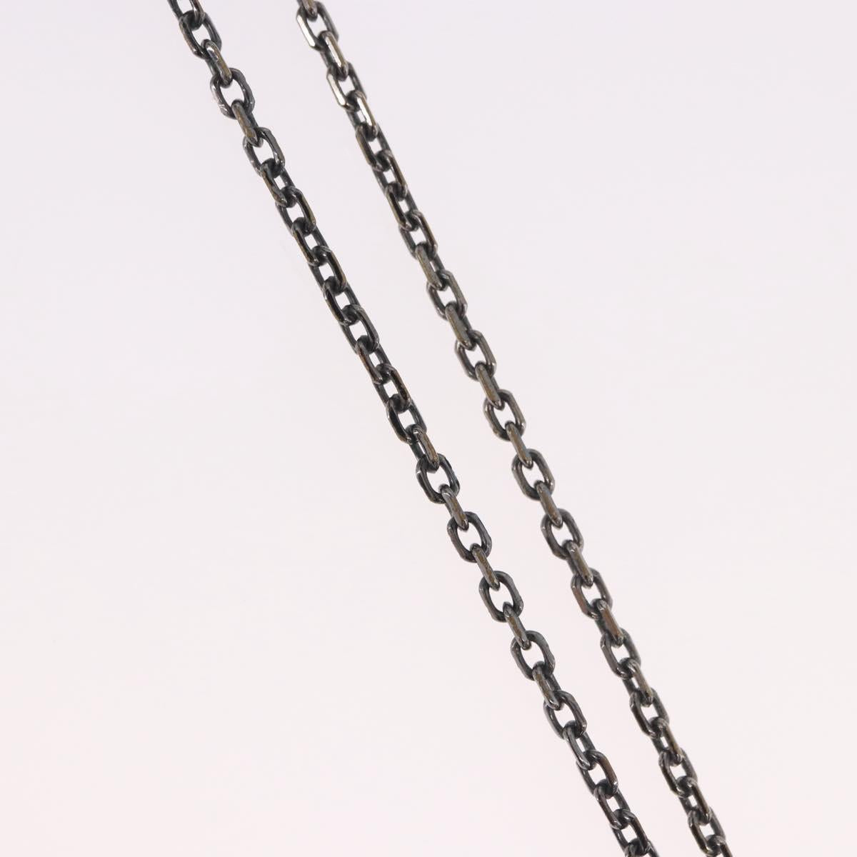 LOUIS VUITTON Pendant Valentine Padlock Necklace metal Black M01149 Auth 186353V