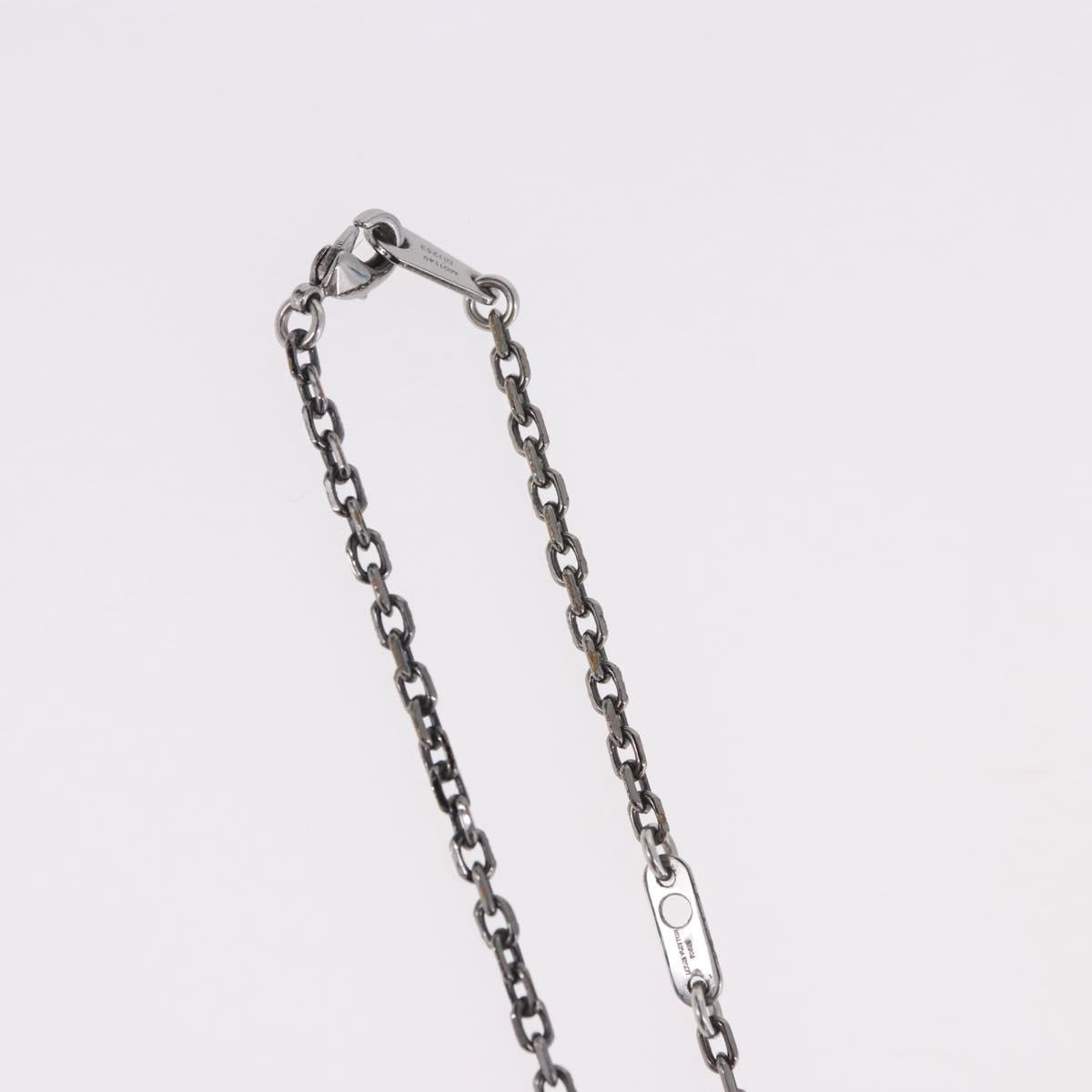 LOUIS VUITTON Pendant Valentine Padlock Necklace metal Black M01149 Auth 186353V