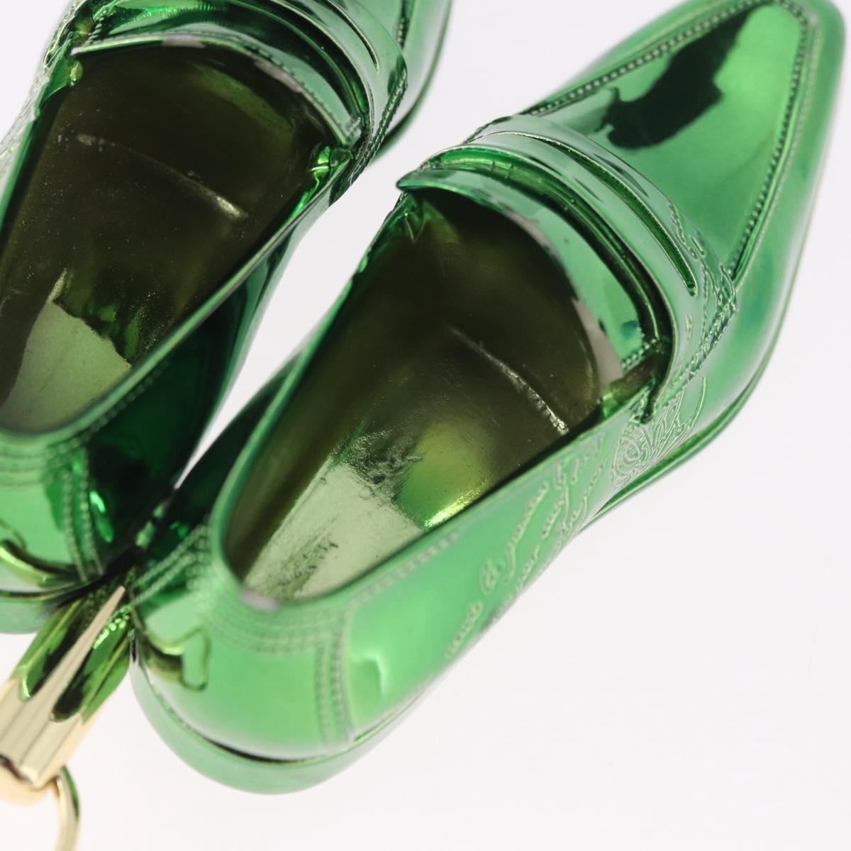 Berluti Key Ring metal Green Auth 186358M