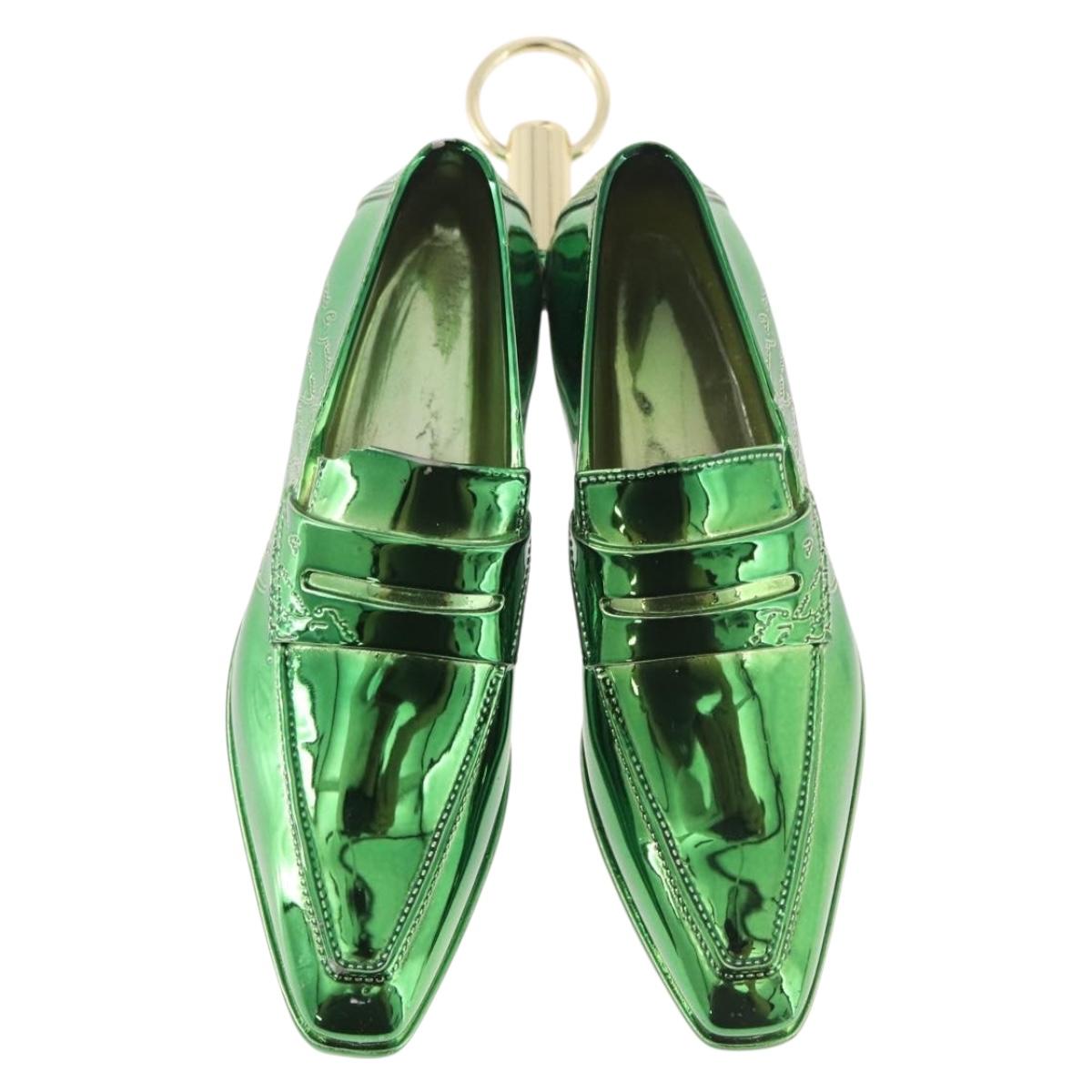 Berluti Key Ring metal Green Auth 186358M