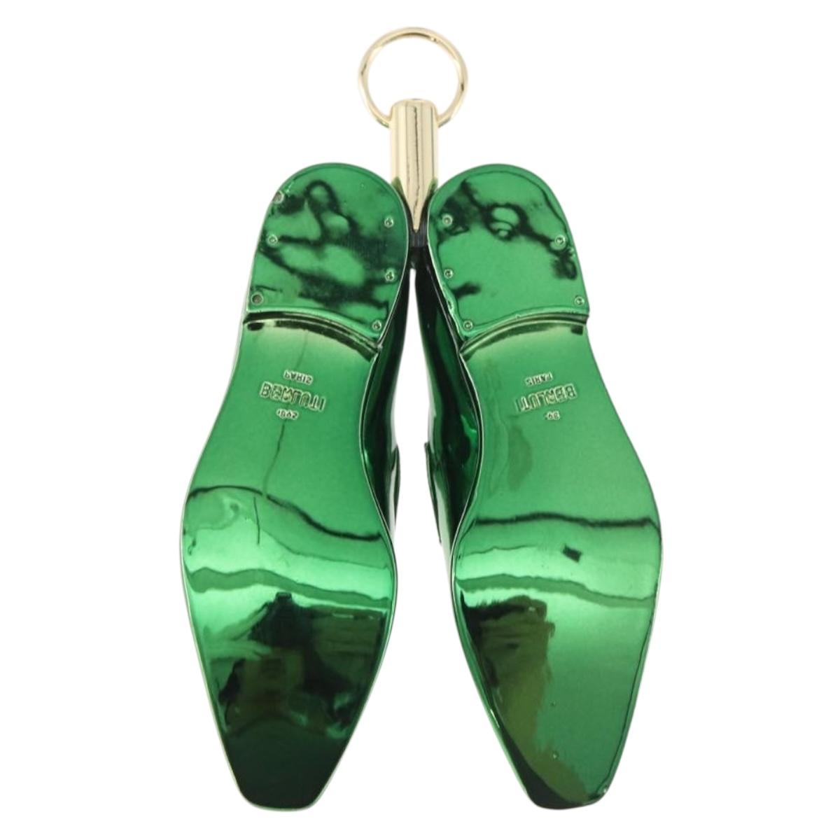 Berluti Key Ring metal Green Auth 186358M