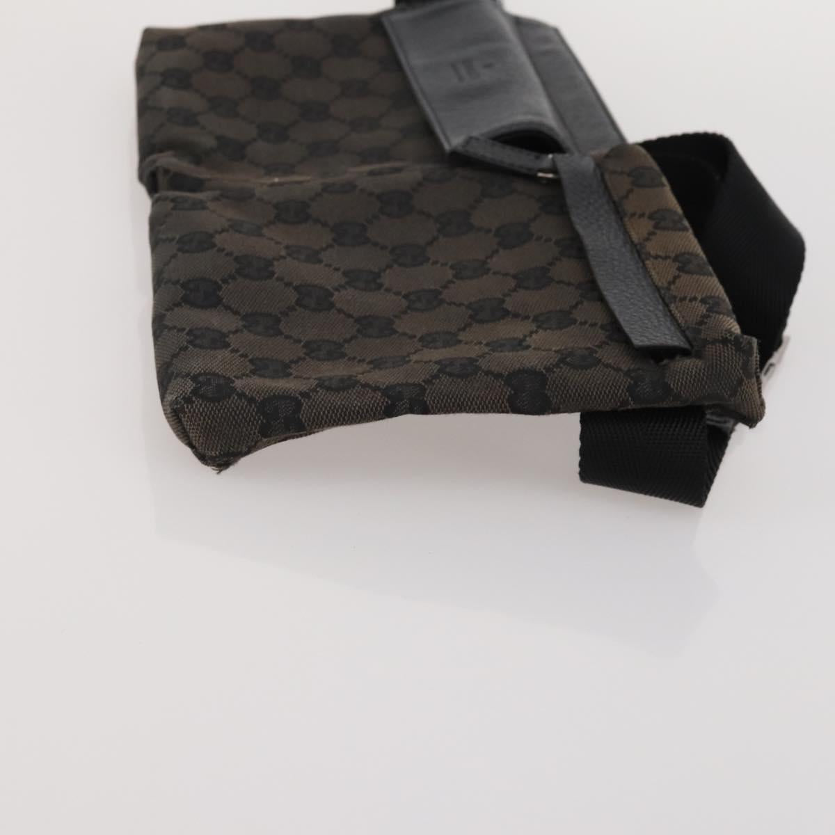GUCCI GG Canvas Shoulder Bag 2 Set Beige Black Auth 186360