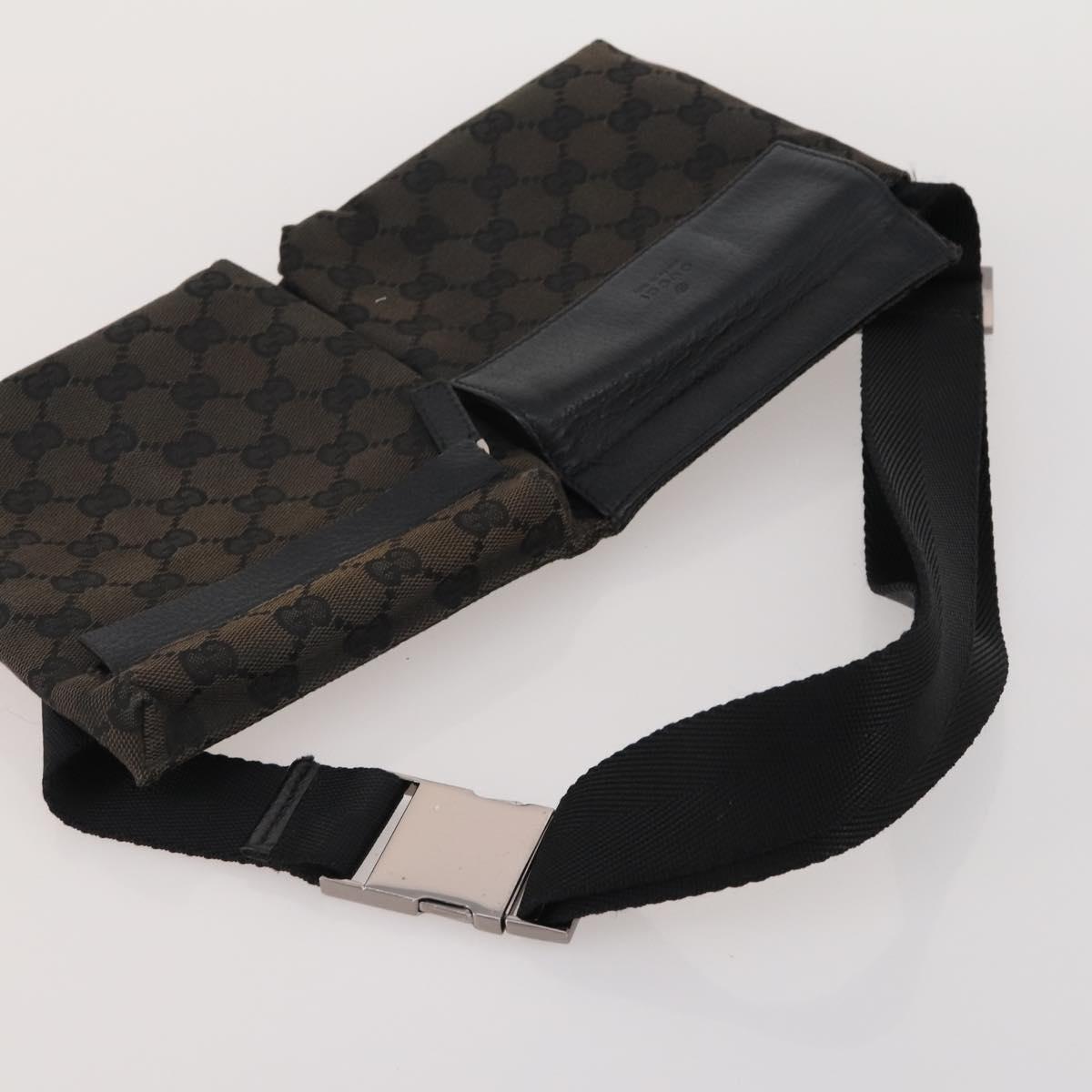 GUCCI GG Canvas Shoulder Bag 2 Set Beige Black Auth 186360