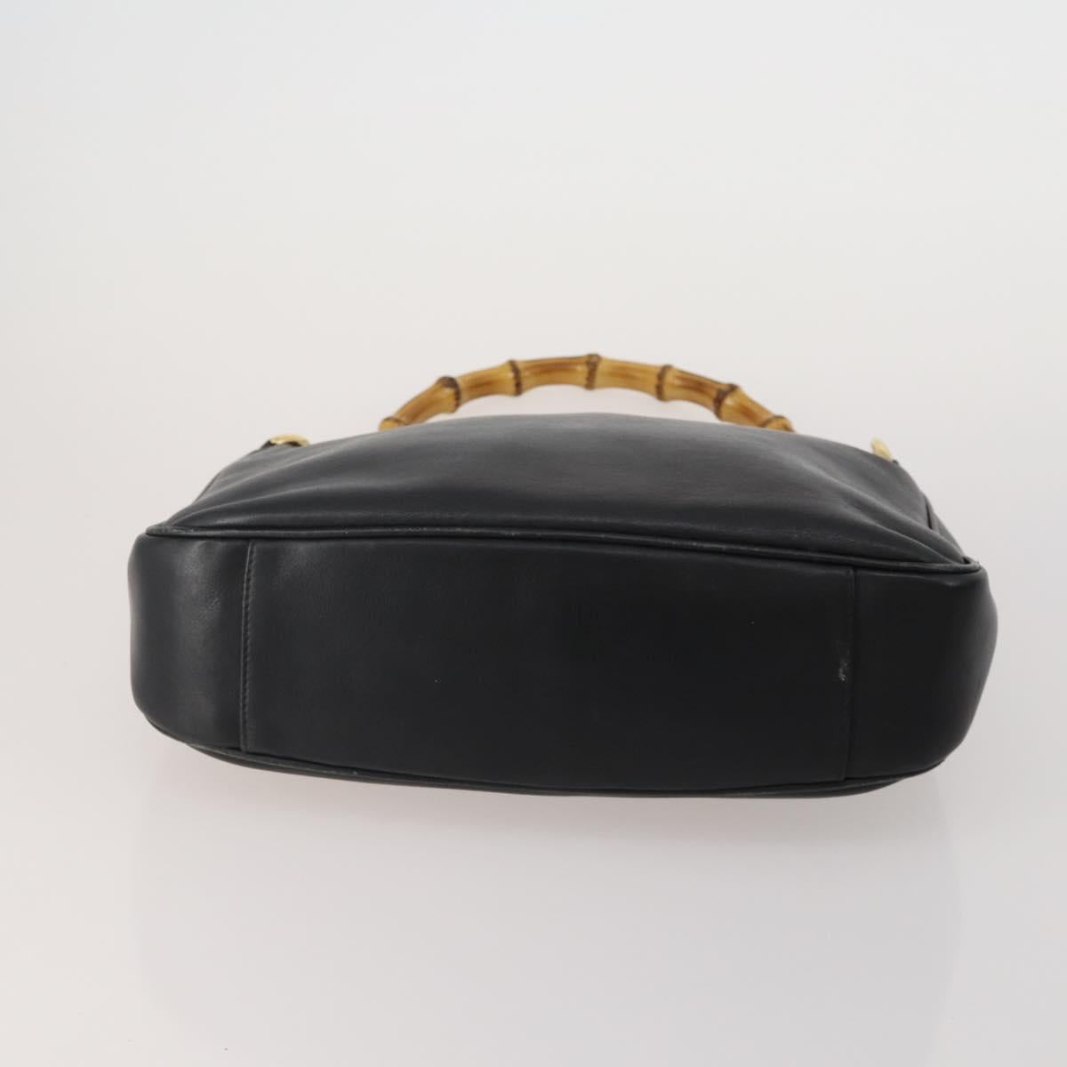GUCCI GG Canvas Sherry Line Bamboo Bag Leather 4 Set Beige Black Auth 186361