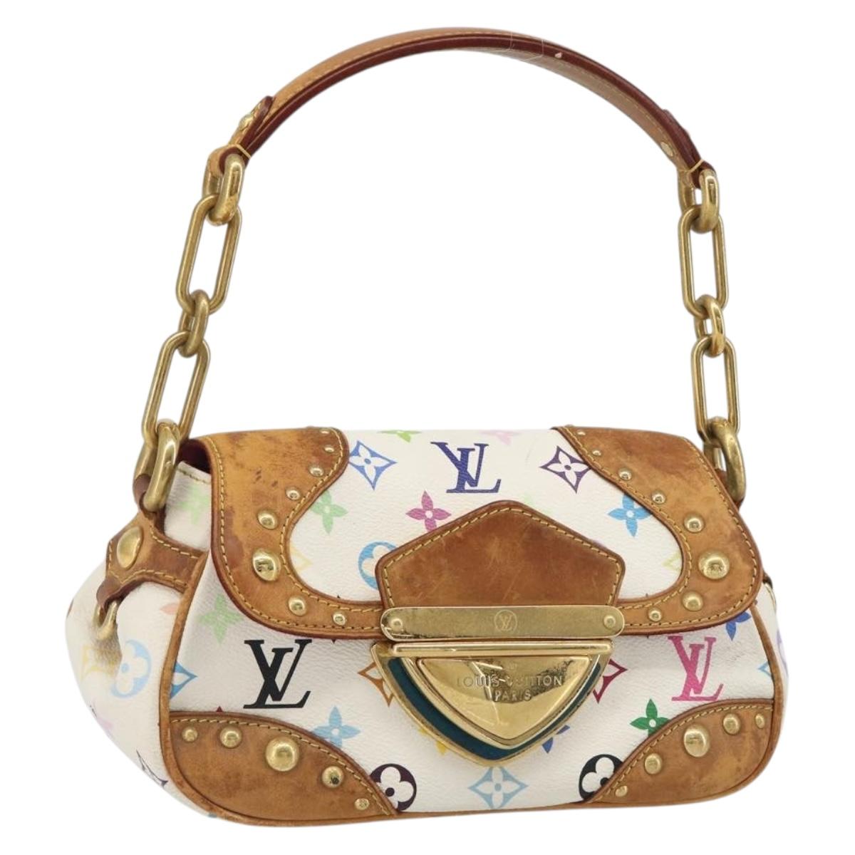 LOUIS VUITTON Monogram Multicolor Marilyn Shoulder Bag White M40206 Auth 186372