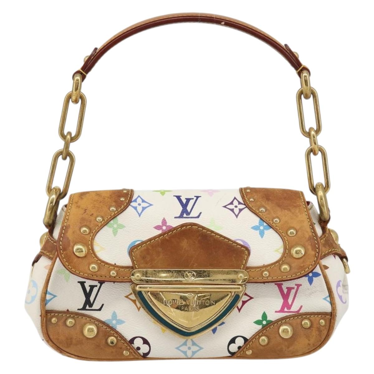 LOUIS VUITTON Monogram Multicolor Marilyn Shoulder Bag White M40206 Auth 186372