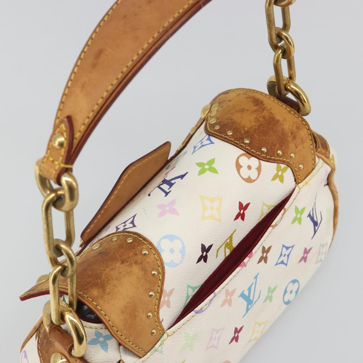 LOUIS VUITTON Monogram Multicolor Marilyn Shoulder Bag White M40206 Auth 186372