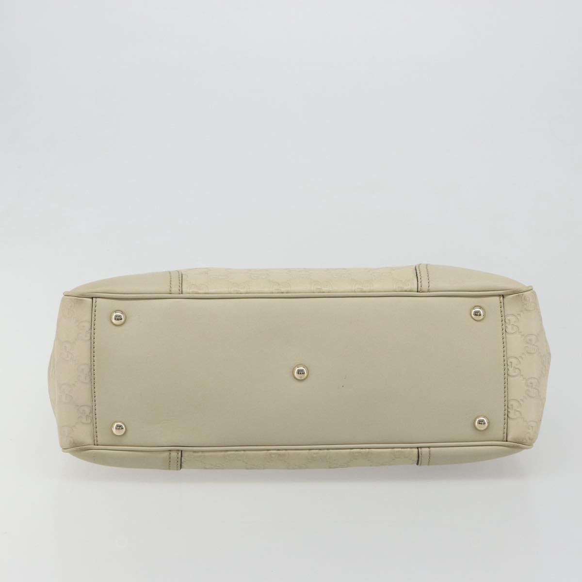 GUCCI GG Canvas Guccissima Princess Bag Leather Ivory Gold 177052 Auth 186378V