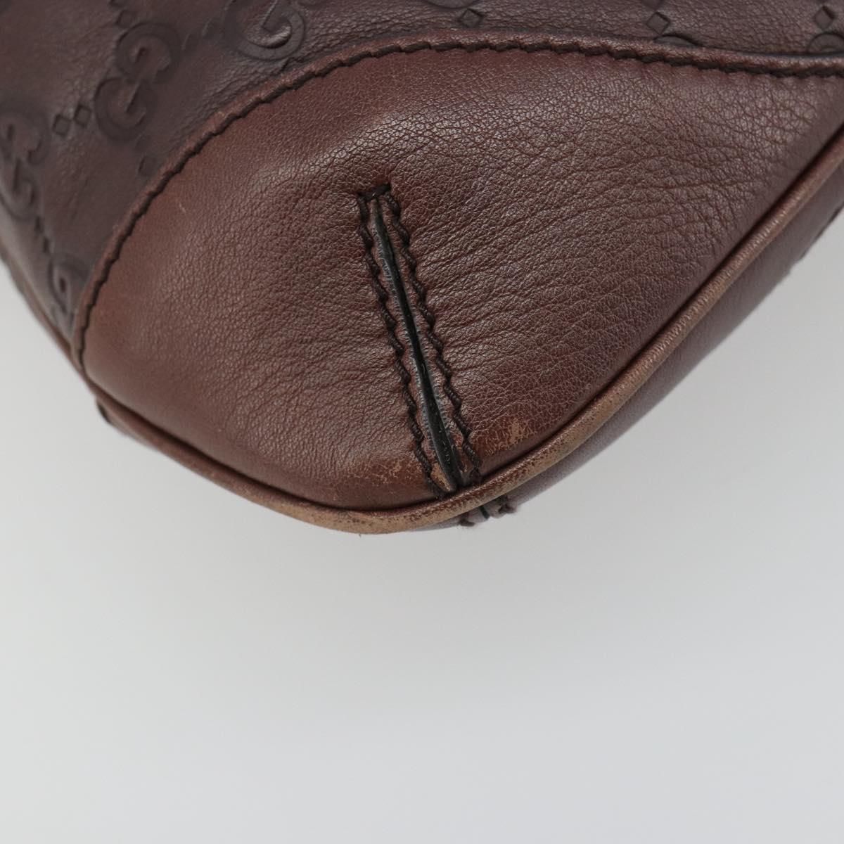 GUCCI GG Canvas Guccissima Bag Leather Outlet Brown Gold 248272 Auth 186379V