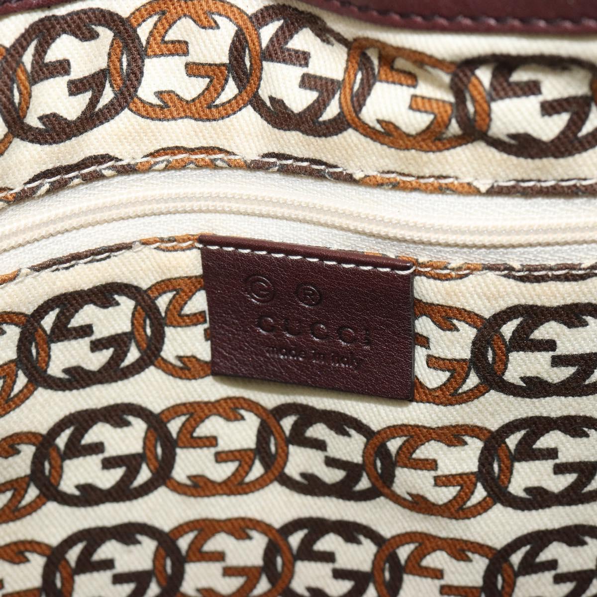 GUCCI GG Canvas Guccissima Bag Leather Outlet Brown Gold 248272 Auth 186379V