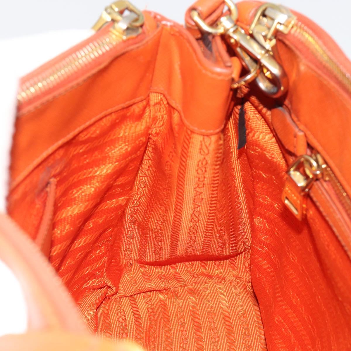PRADA Galleria Hand Bag Safiano leather 2way Orange Auth 186384V