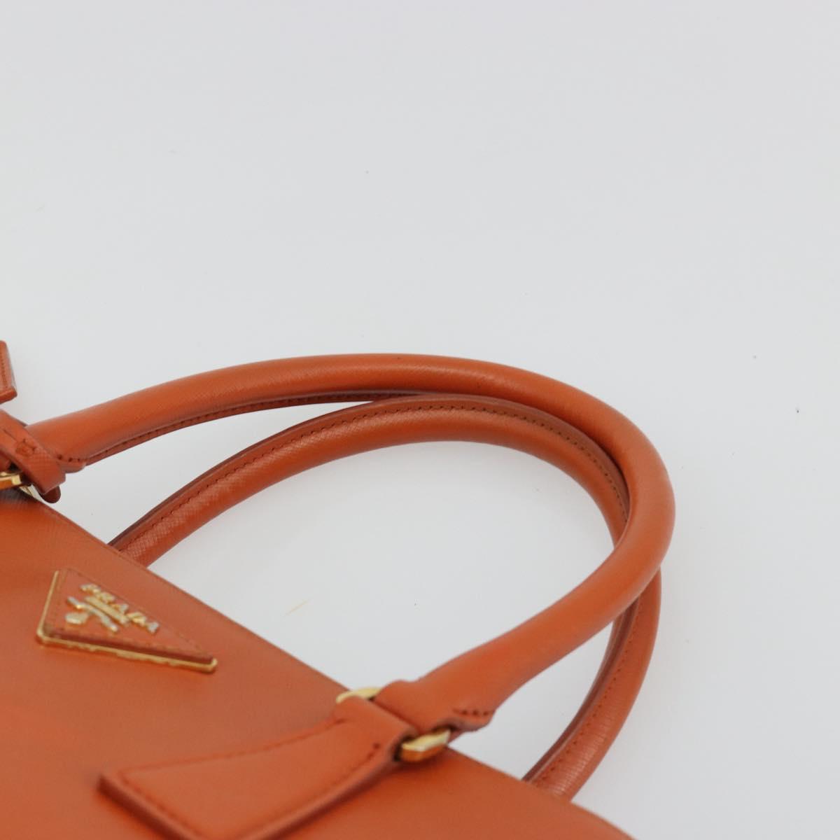 PRADA Galleria Hand Bag Safiano leather 2way Orange Auth 186384V