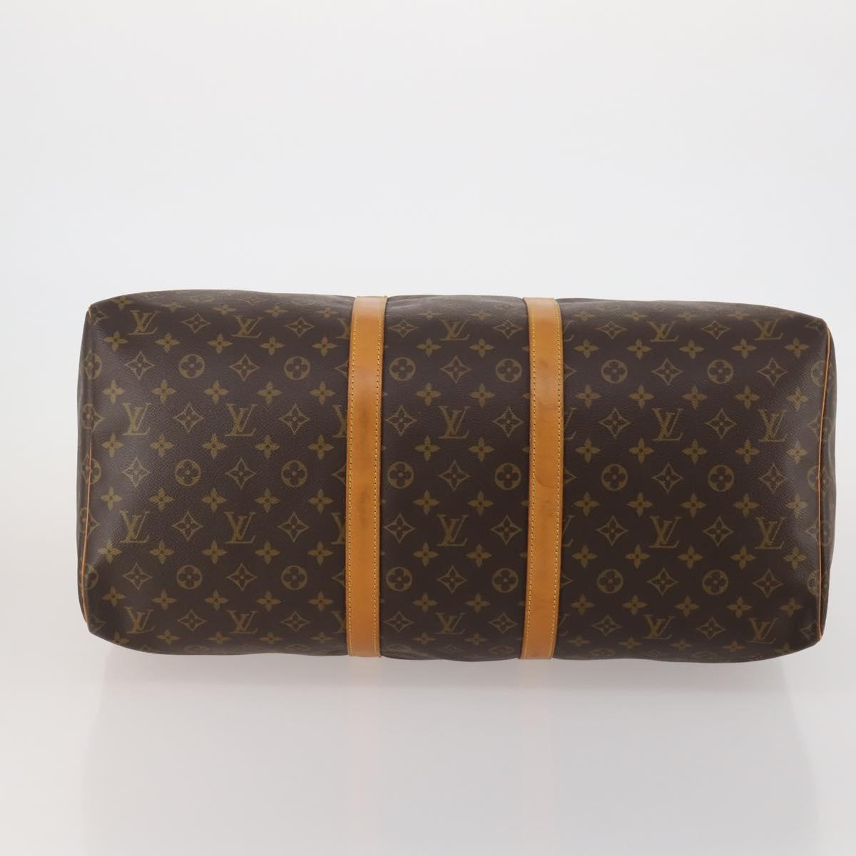 LOUIS VUITTON Monogram Keepall 55 Boston Bag M41424 LV Auth 186387A