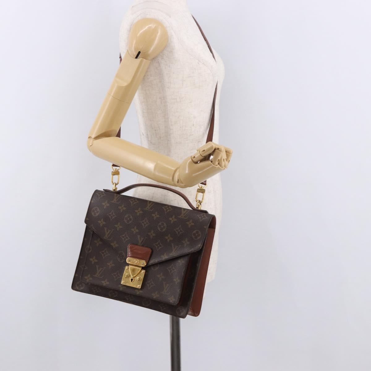 LOUIS VUITTON Monogram Monceau 28 Hand Bag M51185 LV Auth 186392